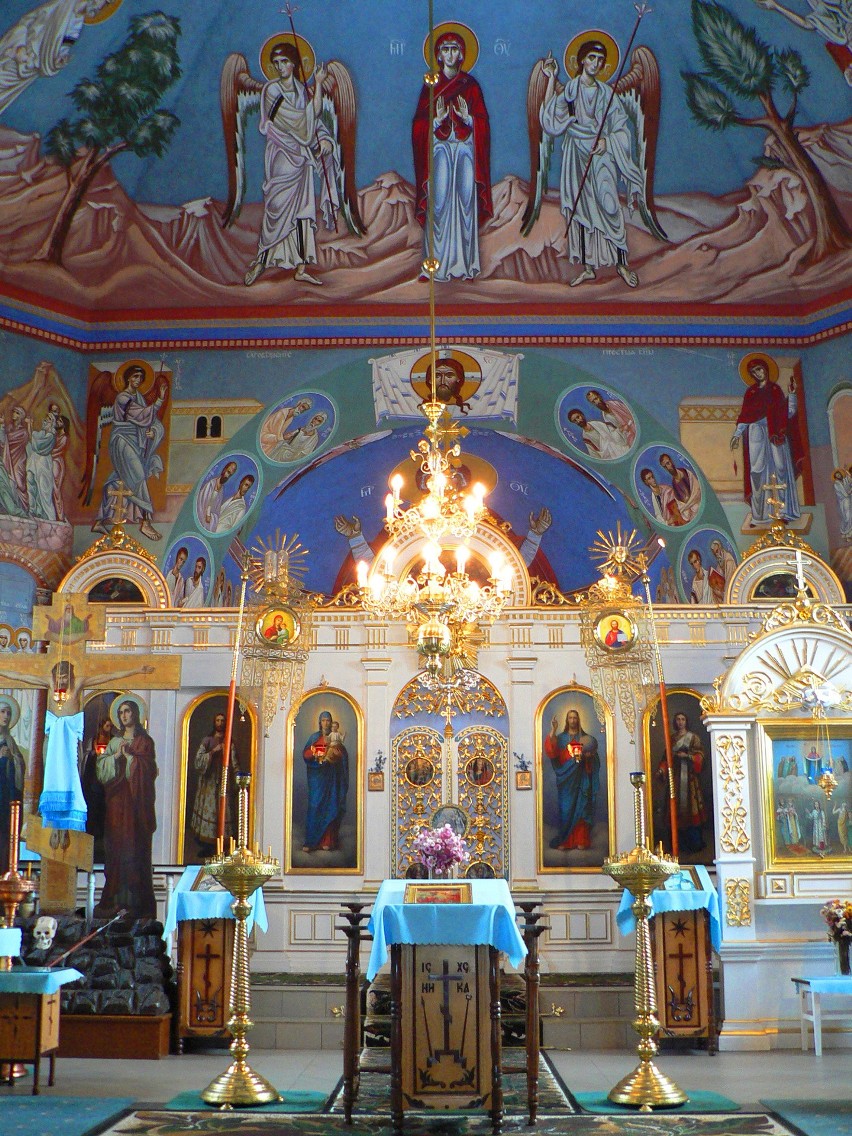 Wnętrze cerkwi Opieki Matki Bożej w Choroszczy