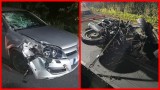 Wypadek śmiertelny w Opolskiem. 33-letni motorowerzysta wjechał wprost pod koła opla na drodze w Gościejowicach