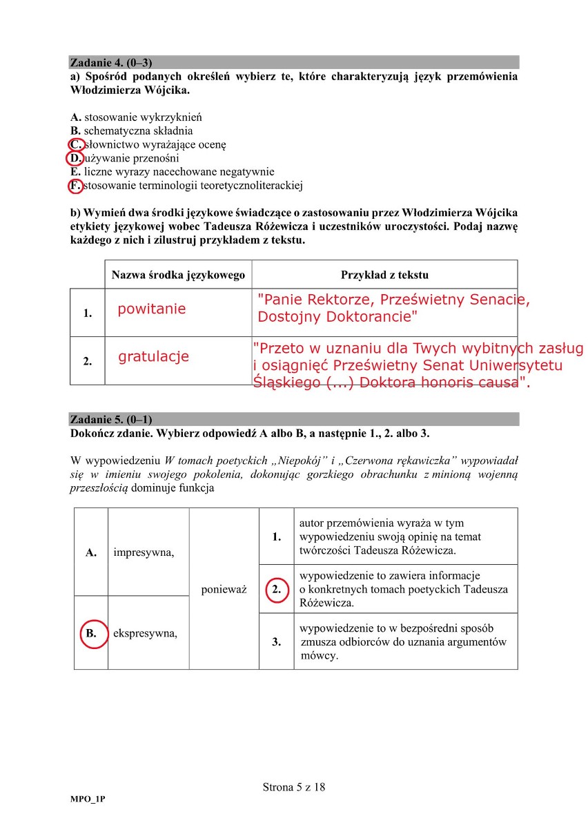 Matura 2018: Polski INTERPRETACJA WIERSZA i zasady oceniania