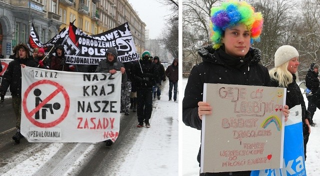 Dzisiaj w Szczecinie odbyły się dwie manifestacje