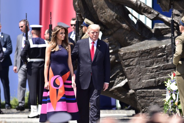 Prezydent Donald Trump z małżonką Melanią
