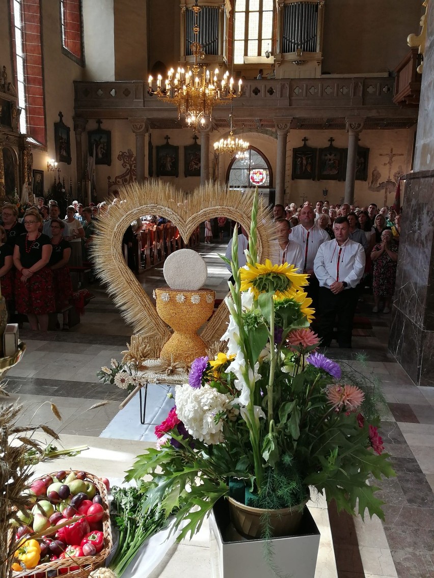 Dożynki parafialne w kościele świętego Zygmunta w Szydłowcu. Rolnicy dziękowali za tegoroczne plony