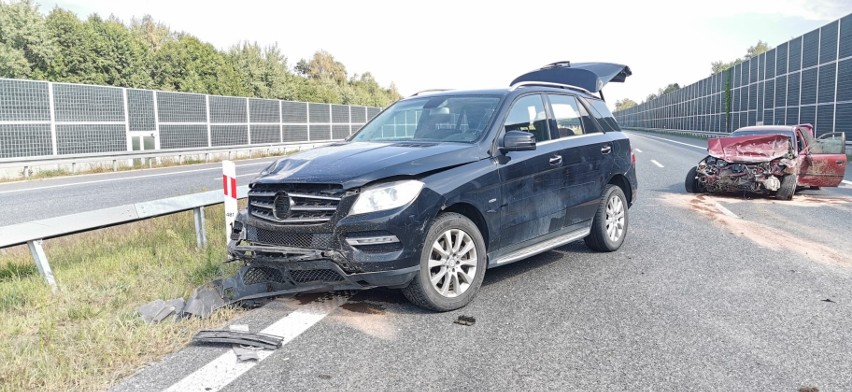 Wypadek wydarzył się na 481 km A4 - przed węzłem Tarnów...