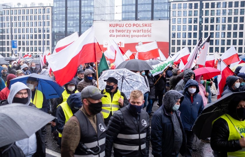 Protest rolników w Warszawie 13.10.2020