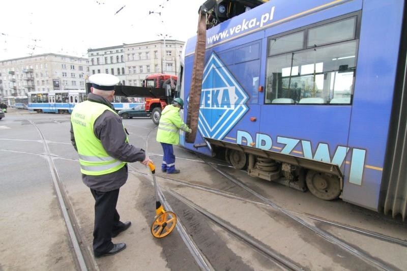 Wykolejenie Tramwaju na pl. Legionów, Wrocław, 10.03.2016