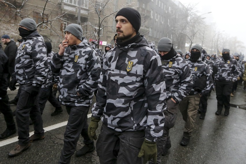 Demonstracja Korpusu Narodowego w Kijowie