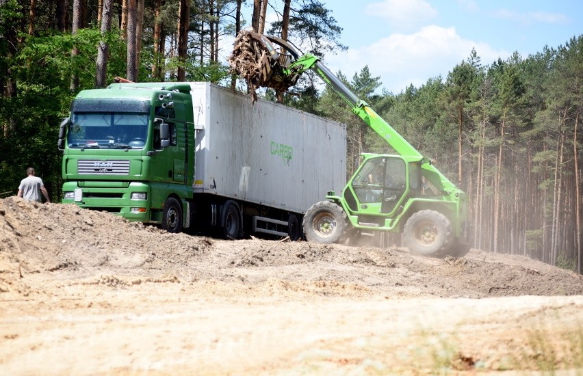 Teren budowy południowej obwodnicy Zielonej Góry