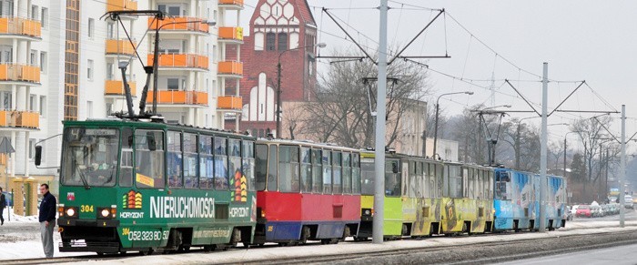 Awaria tramwaju przy ulicy Toruńskiej
