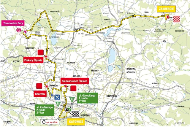 Trasa III etapu Tour de Pologne
