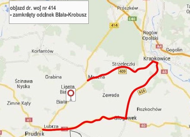 Rozpoczęła się już rozbudowa drogi wojewódzkiej nr 414 między Krobuszem a Białą. Koszt - 4,4 mln zł.