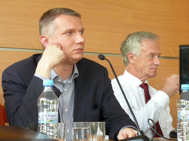 Przemysław Wipler na spotkaniu w Stalowej Woli.
