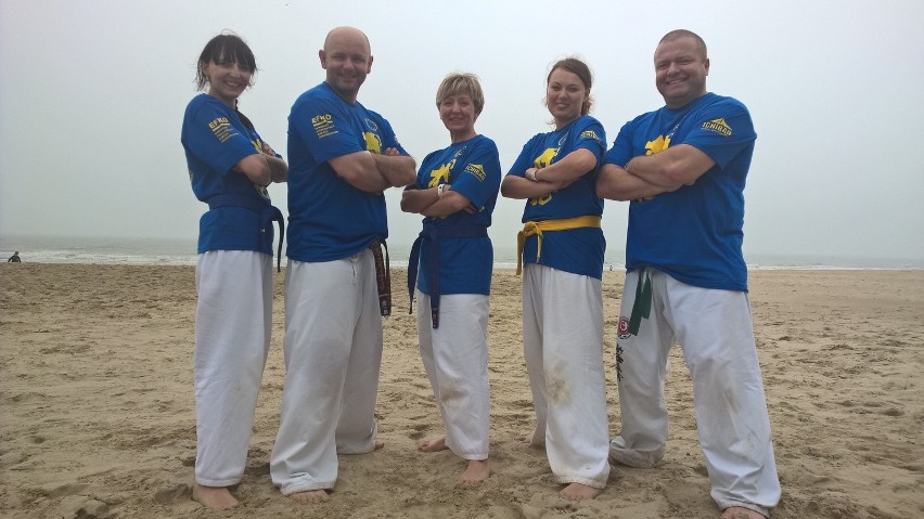 Szydłowieccy karatecy w Belgii, od lewej: Paulina Soból,...