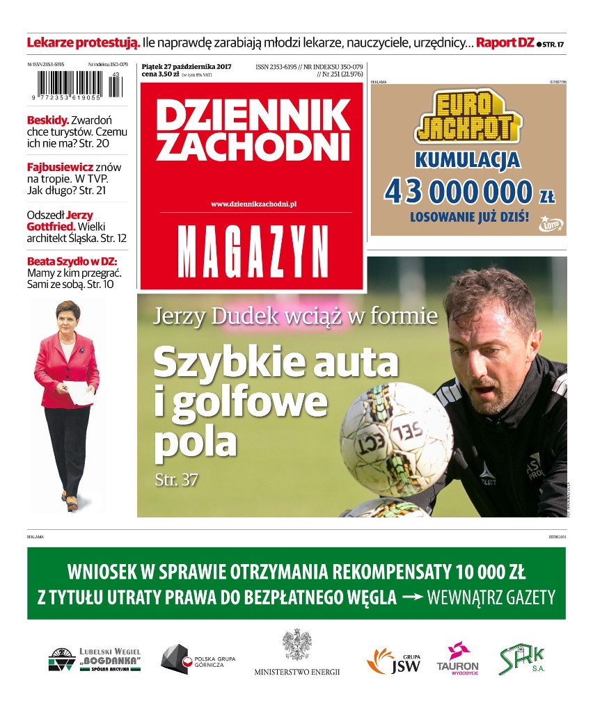 Alternatywne okładki Dziennika Zachodniego MAGAZYN 27.10.2017