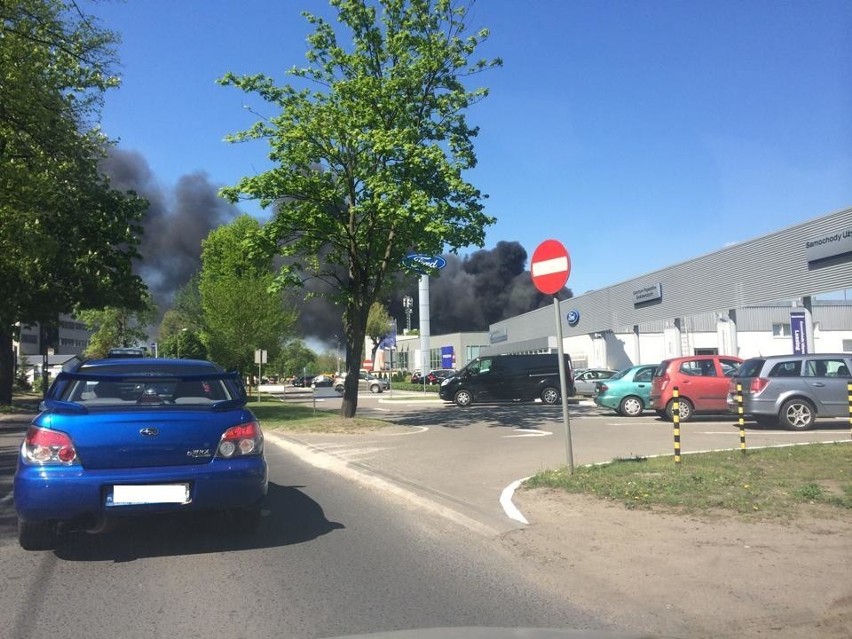 Pożar na ul. Pomorskiej w Szczecinie