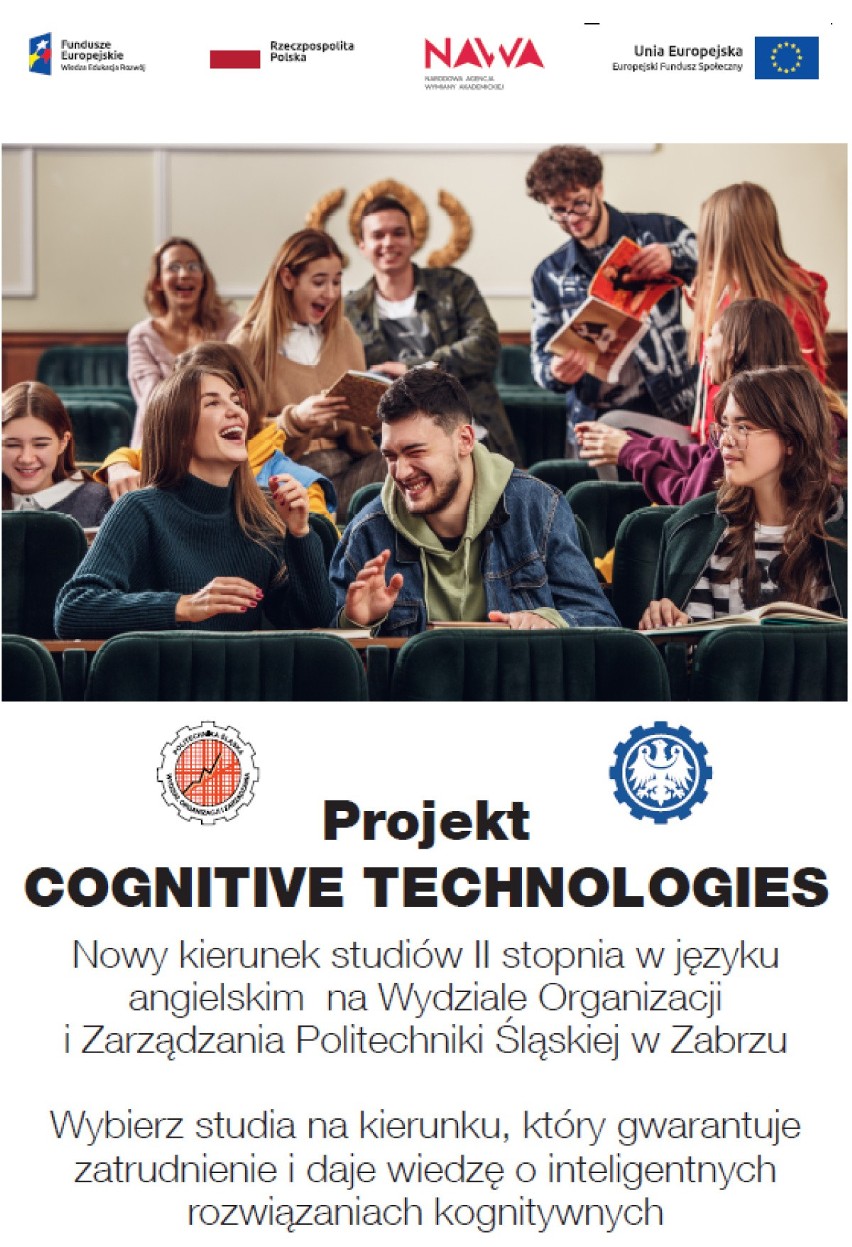 Nowy kierunek studiów „Cognitive Technologies” na Wydziale Organizacji i Zarządzania Politechniki Śląskiej oraz KNUCA