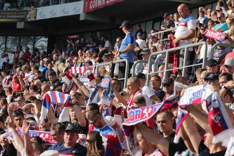 26.07.2019. Kibice na meczu Górnik Zabrze - Zagłębie Lubin....