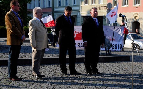 Wiec wyborczy Henryka Bociana trwał około pół godziny.