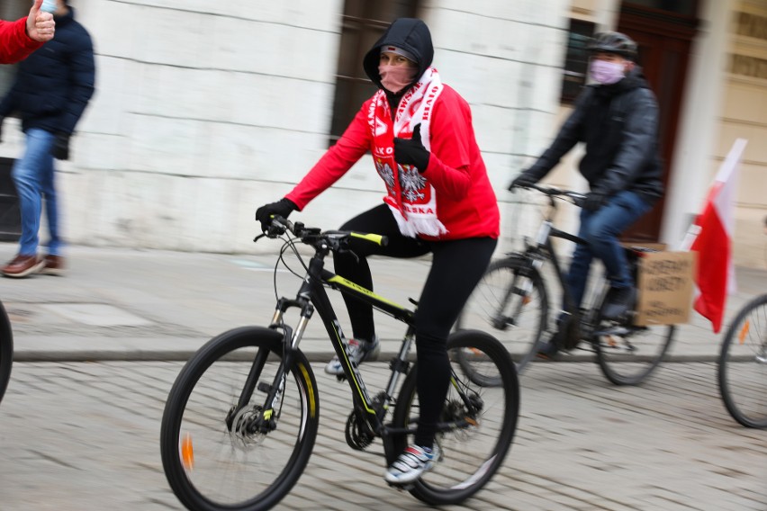 Protest rowerowy w Krakowie