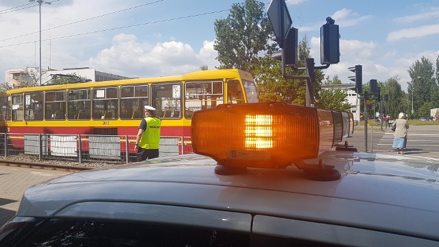 Wypadek tramwaju na Aleksandrowskiej w Łodzi