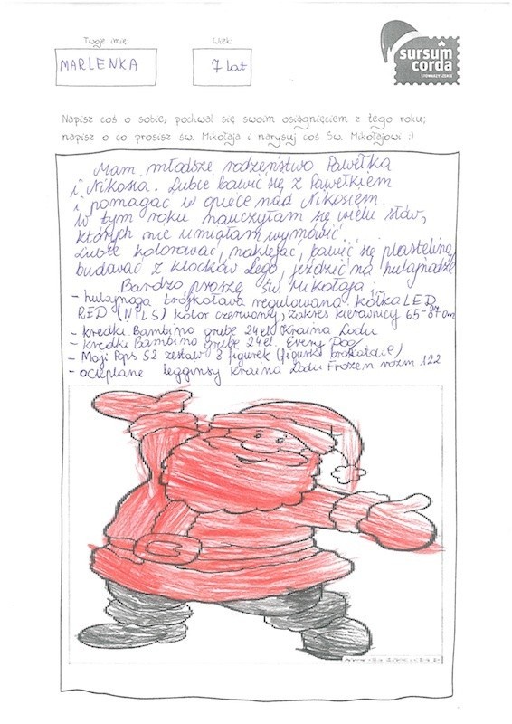 Nowy Sącz. Podopieczni Sursum Corda napisali listy do Świętego Mikołaja. Możemy spełnić ich marzenia [ZDJĘCIA]