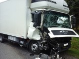 Andryjanki: Wypadek na DK19. Zderzenie dwóch ciężarówek i osobówki zablokowało drogę (zdjęcia)