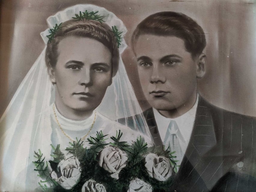 Stanisław Figiel - portret ślubny z żona Zofią