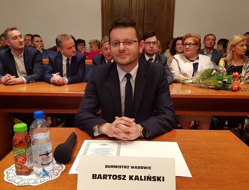 Bartosz Kaliński, burmistrz Wadowic...