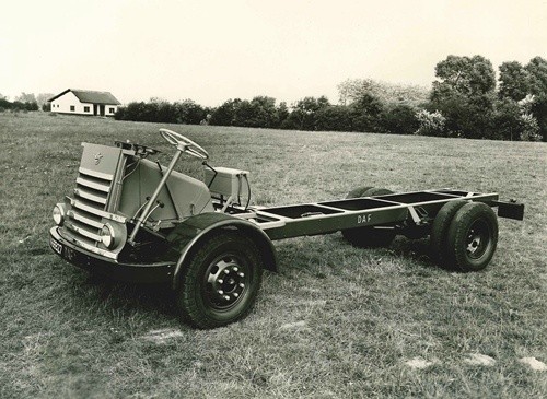 Pierwsze podwozie ciężarowe DAF z 1949 roku