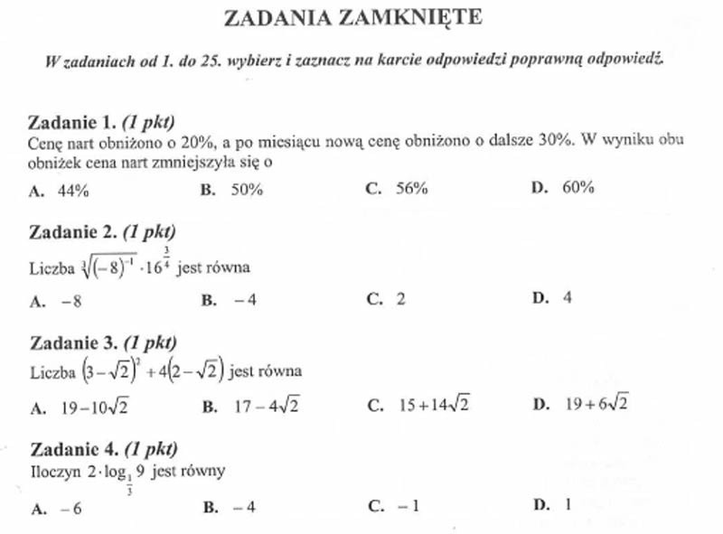 Zadania z podstawowej matury z matematyki 2012. Zadania z...