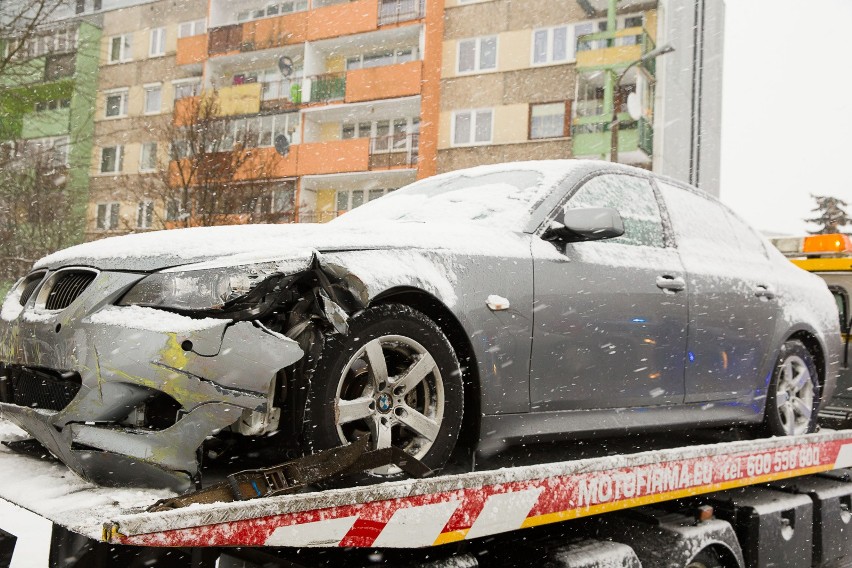 Ścigane bmw już trafiło na lawetę