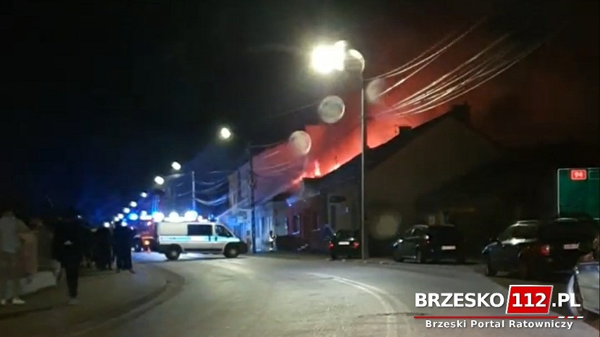 Pożar domu przy ulicy Kościuszki w Brzesku, 21.03.2021