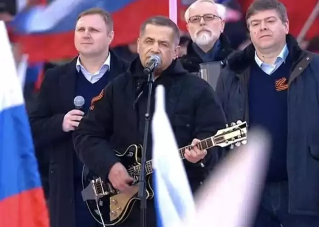 Lider zespołu Lube wystąpił na stadionie na Łużnikach podczas imprezy propagandowej