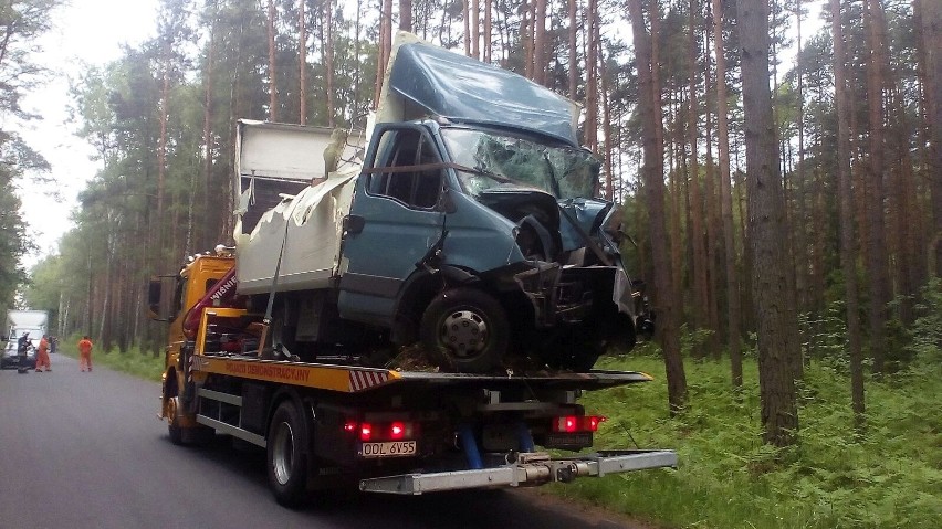 Wypadek na drodze Kolonia Łomnicka - Klekotna.