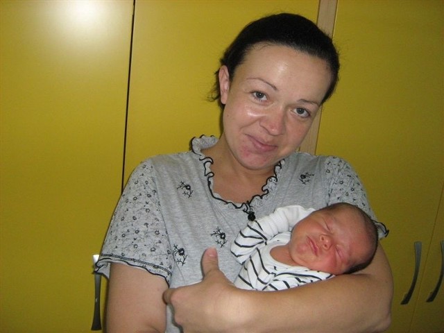 Antoni Żebrowski z mamą