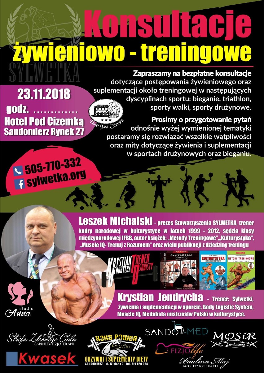 Gwiazdy kulturystyki w Sandomierzu. Będzie ciekawe szkolenie i konsultacje żywieniowo - suplementacyjne