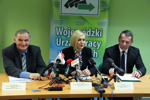 Od lewej: Edward Kulpa, Renata Janik i Arkadiusz Piecyk.