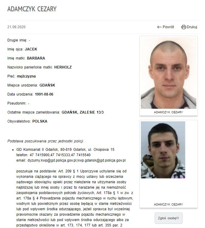 Alimenciarze ze Słupska i regionu poszukiwani przez policję....