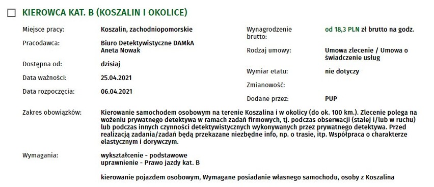 Sprawdź najnowsze oferty pracy w Koszalinie i regionie.