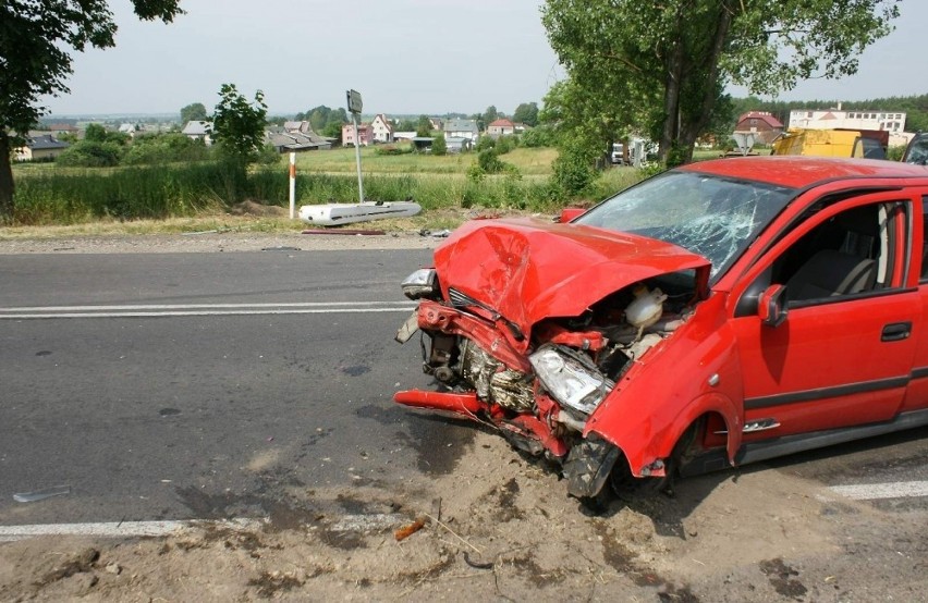 Karambol na drodze Bialystok - Monki...