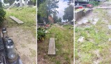 Alejki na cmentarzu komunalnym przy ul. Lotników w Bydgoszczy są jak tor przeszkód
