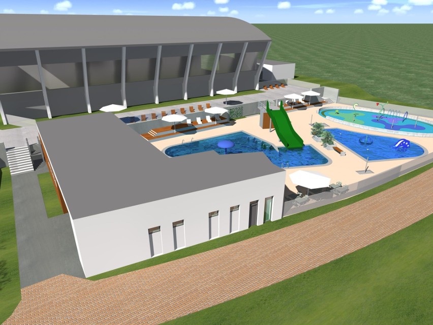 Tak ma wyglądać zewnętrzny basen budowany w Zambrowie.