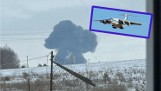 Samolot Ił-76 rozbił się pod Biełgorodem w Rosji. Mogło zginąć ponad 60 osób - WIDEO