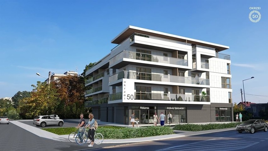 Nowy apartamentowiec powstaje przy ulicy Okrzei w Kielcach (WIZUALIZACJE)