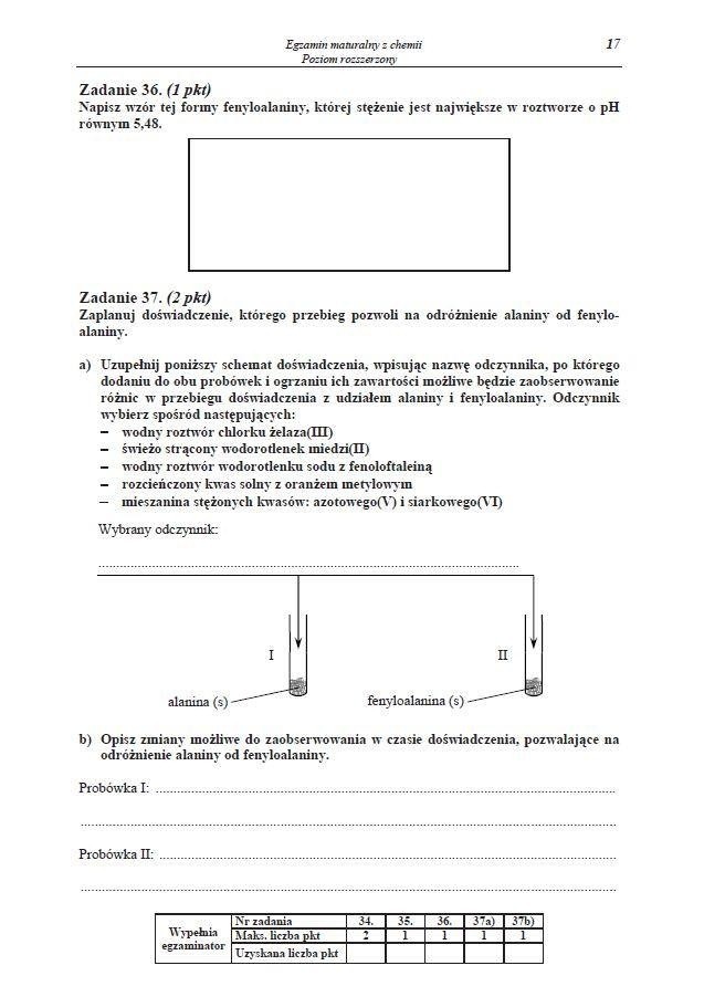 Matura 2014 chemia poziom rozszerzony. Co było? (ODPOWIEDZI, PYTANIA, ZADANIA, ARKUSZ CKE)