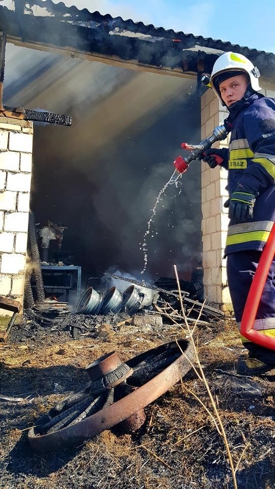 Pożar w miejscowości Janówek
