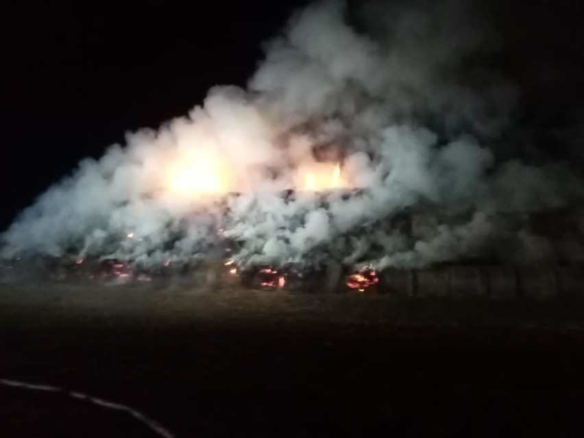 Pożar słomy w Więckowicach