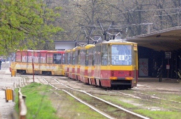 Krańcówka tramwajowa przy ul. Północnej.