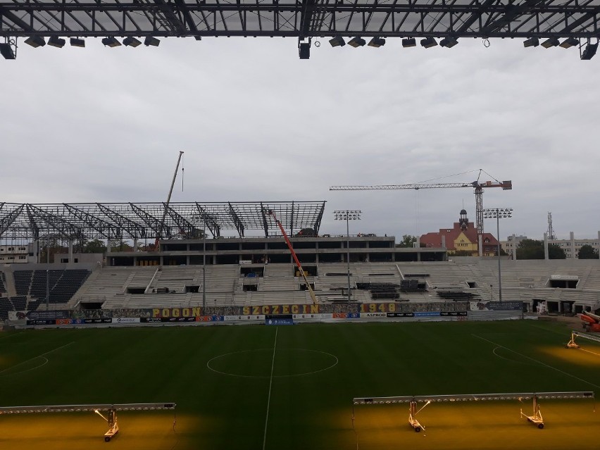 Stadion Pogoni Szczecin - stan prac na 21 września 2021.