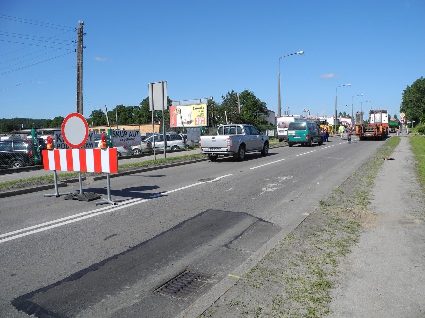 Zamknięta szóstka w Lęborku zablokowała miasto