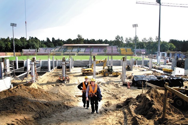 Tak wyglądają fundamenty stadionu na Kawaleryjskiej.